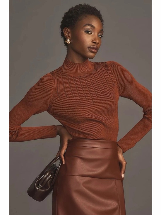Anthropologie Sweaters - Anthropologie Brown Turtleneck Fall Sweater